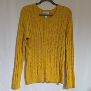 St. John's Bay Yellow Pullover Sweater.  Size Large